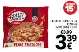 Supermercati Gulliver 4 Salti in Padella Findus Penne Tricolore offerta