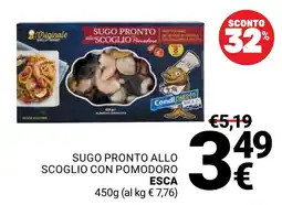 Supermercati Gulliver Sugo pronto allo scoglio con pomodoro offerta