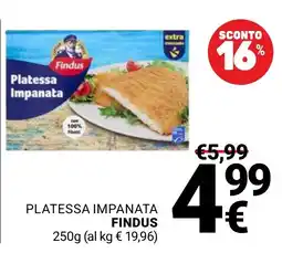 Supermercati Gulliver Platessa impanata Findus offerta