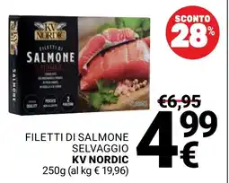 Supermercati Gulliver Filetti di salmone selvaggio KV Nordic offerta