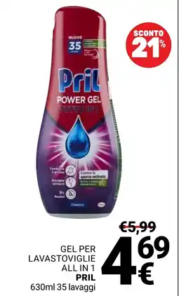 Supermercati Gulliver Gel per lavastoviglie all in 1 Pril offerta