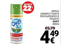 Supermercati Gulliver Spray disinfettante per superfici e tessuti Oust offerta