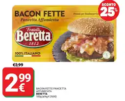 Supermercati Gulliver Bacon fette pancetta affumicata Beretta offerta