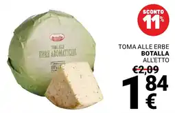 Supermercati Gulliver Toma alle erbe Botalla offerta