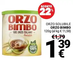 Supermercati Gulliver Orzo solubile Orzo Bimbo offerta