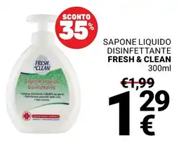 Supermercati Gulliver Sapone liquido disinfettante Fresh & Clean offerta