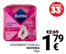 Supermercati Gulliver Assorbenti con ali Nuvenia offerta