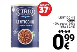 Supermercati Gulliver Lenticchie Cirio offerta