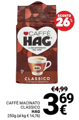 Supermercati Gulliver Caffè macinato classico Hag offerta