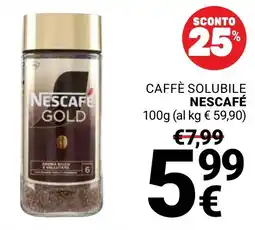 Supermercati Gulliver Caffè solubile Nescafé Gold offerta