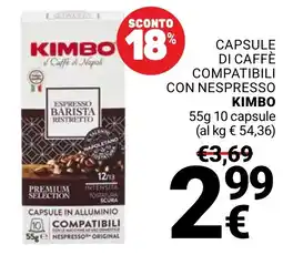 Supermercati Gulliver Capsule di caffè compatibili con Nespresso Kimbo offerta