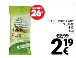 Supermercati Gulliver Rasoi Pure Lady offerta