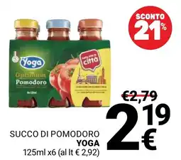 Supermercati Gulliver Succo di pomodoro Yoga offerta