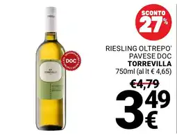 Supermercati Gulliver Riesling Oltrepo' Pavese DOC Torrevilla offerta
