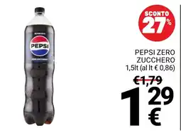 Supermercati Gulliver Pepsi Zero Zucchero offerta