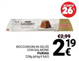 Supermercati Gulliver Bocconcini in gelée con salmone Purina offerta