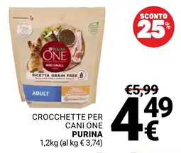 Supermercati Gulliver Crocchette per cani One Purina offerta