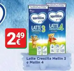 Supermercati Gulliver Latte Crescita Mellin 3 e Mellin 4 offerta