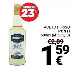 Supermercati Gulliver Aceto di riso Ponti offerta