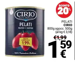 Supermercati Gulliver Pelati Cirio offerta