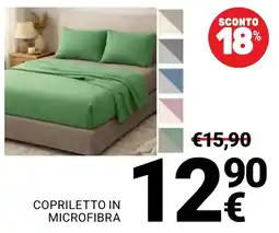 Supermercati Gulliver Coprietto in microfibra offerta