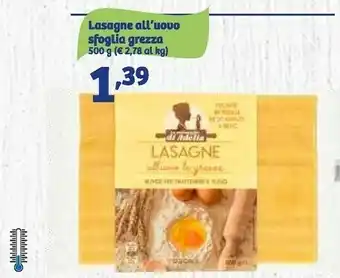 In'S Mercato Agnesi - lasagne all'uovo sfoglia ruvida festaiola 500 g(ml) offerta