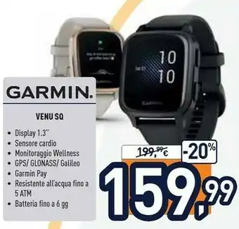 Venu sq 3,3 cm (1.3") 40 mm lcd grigio gps (satellitare)