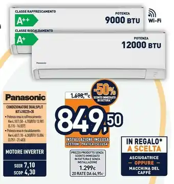 Unieuro Condizionatore dualsplit kit 41rz25+35 offerta
