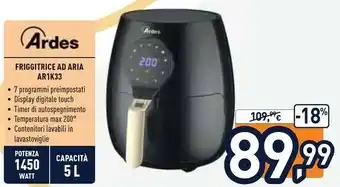Unieuro Friggitrice ad aria ar1k33 offerta
