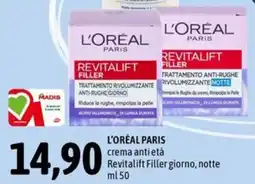 Madis L'Oréal Paris crema anti età Revitalift Filler giorno, notte offerta