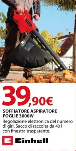 Kreo Brico e Casa Einhell Soffiatore aspiratore foglie 3000W offerta