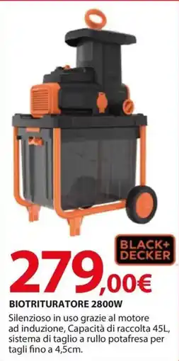 Kreo Brico e Casa Black+Decker Biotrituratore 2800W offerta