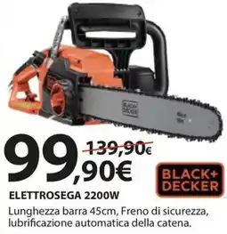 Kreo Brico e Casa Black+ Decker Elettrosega 2200W offerta