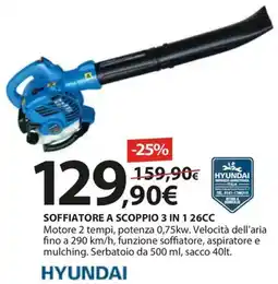 Kreo Brico e Casa Hyundai Soffiatore a scoppio 3 in 1 26CC offerta