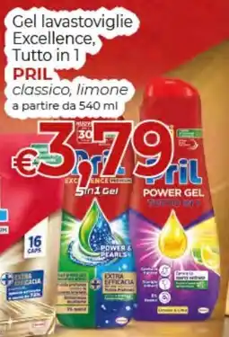 Supermercati Nonna Isa Pril Gel lavastoviglie Excellence, Tutto in 1 classico, limone offerta