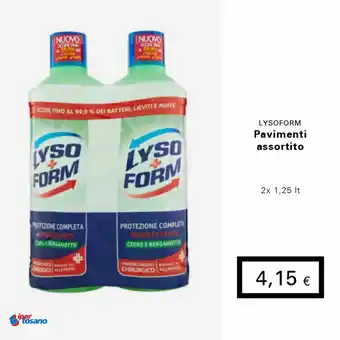 Iper Tosano Lysoform Pavimenti assortito 2x 1,25 lt offerta