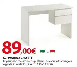 Kreo Brico e Casa Scrivania 2 cassetti offerta