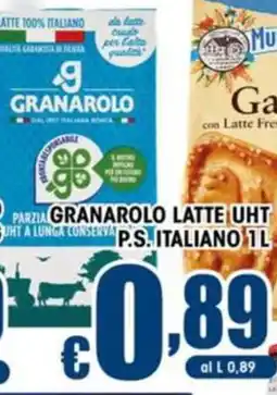 Sacoph Granarolo Latte UHT P.S Italiano offerta