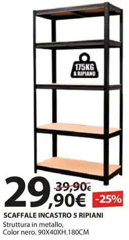 Kreo Brico e Casa Scaffale incastro 5 ripiani offerta