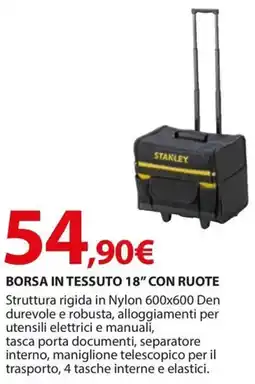 Kreo Brico e Casa Borsa in tessuto Stanley 18" con ruote offerta