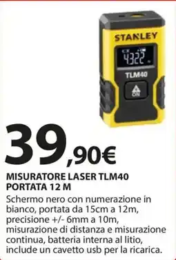 Kreo Brico e Casa Stanley misuratore laser tlm40 portata 12 m offerta
