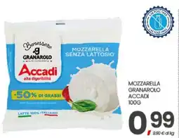 Eurospar MOZZARELLA GRANAROLO ACCADI 100G offerta