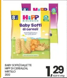 Eurospar BABY SOFFI/GALLETTE HIPP DI CEREALI/AL MIRTILLO offerta