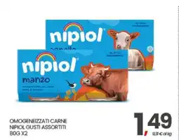 Eurospar OMOGENEIZZATI CARNE NIPIOL GUSTI ASSORTITI offerta