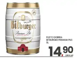 Eurospar FUSTO DI BIRRA BITBURGER PREMIUM PILS 5L offerta