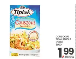 Eurospar COUS COUS TIPIAK SEMOLA D'ORO 500G offerta