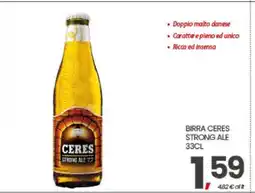 Eurospar BIRRA CERES STRONG ALE 33CL offerta