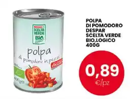 Eurospar POLPA DI POMODORO DESPAR SCELTA VERDE BIO,LOGICO 400G offerta