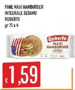 Mercadò Pane Maxi Hamburger integrale sesamo Roberto offerta