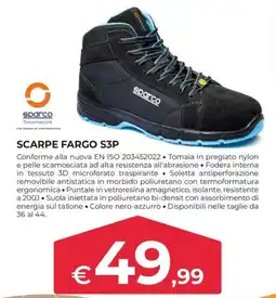 Progress Sparco Scarpe Fargo S3P offerta